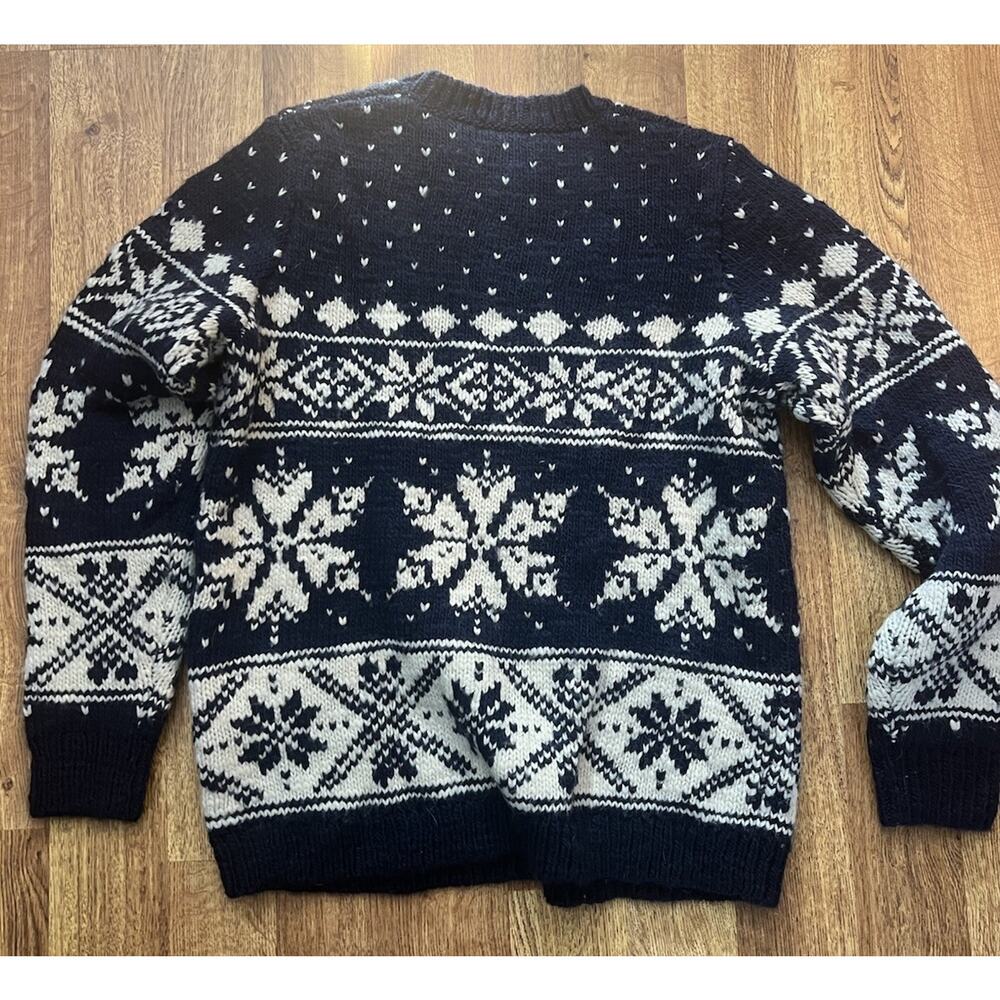Lands End Womens Plus XL 18-20 Snowflake Fair Isle Sweater Acrylic/wool Winter - Picture 6 of 7